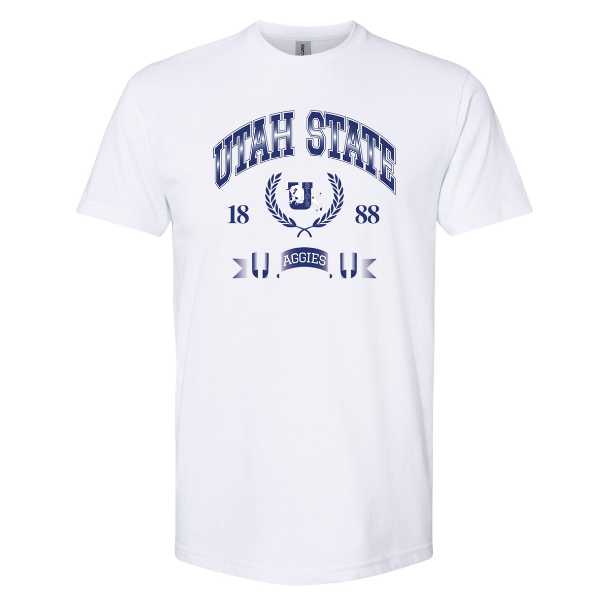 Utah State Retro Bull Unisex T-Shirt white